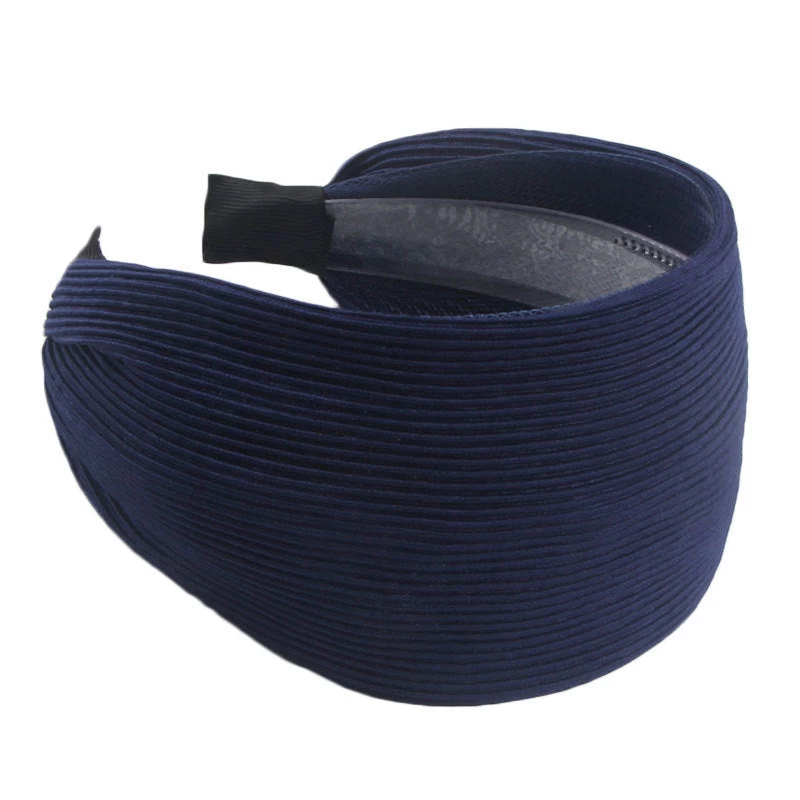 9cm-wide Plain Pleated Headband - Image 2