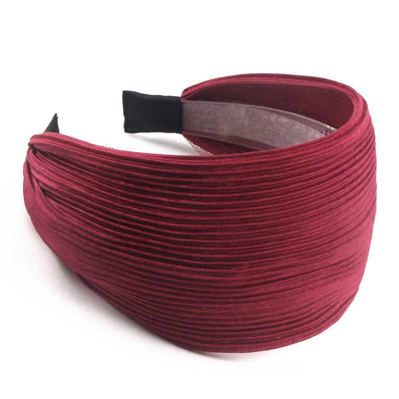 9cm-wide Plain Pleated Headband - Image 4