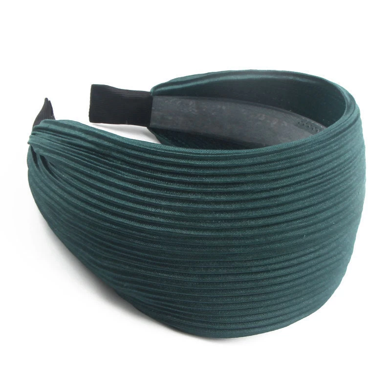 9cm-wide Plain Pleated Headband - Image 3