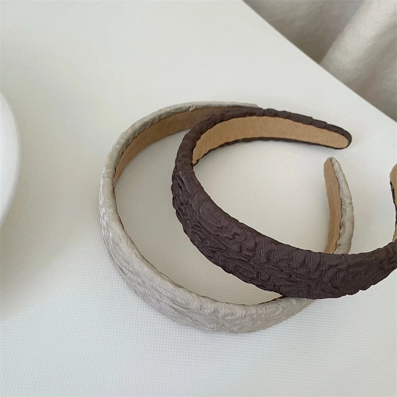 Plain Colour Crinkled Wide Headband - Image 3
