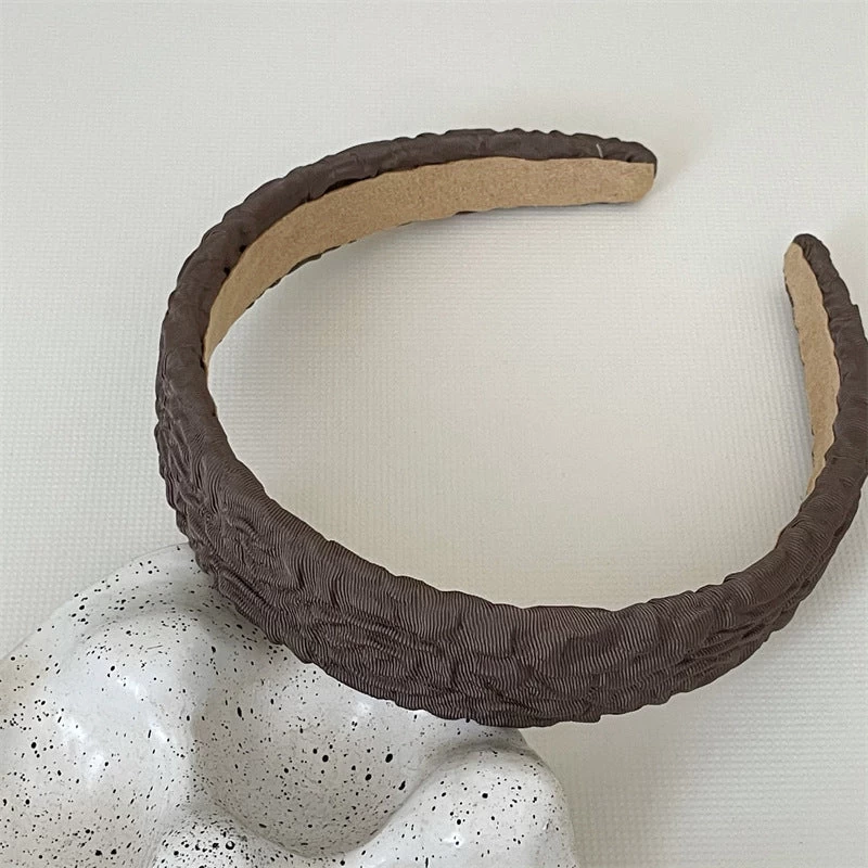 Plain Colour Crinkled Wide Headband - Image 7