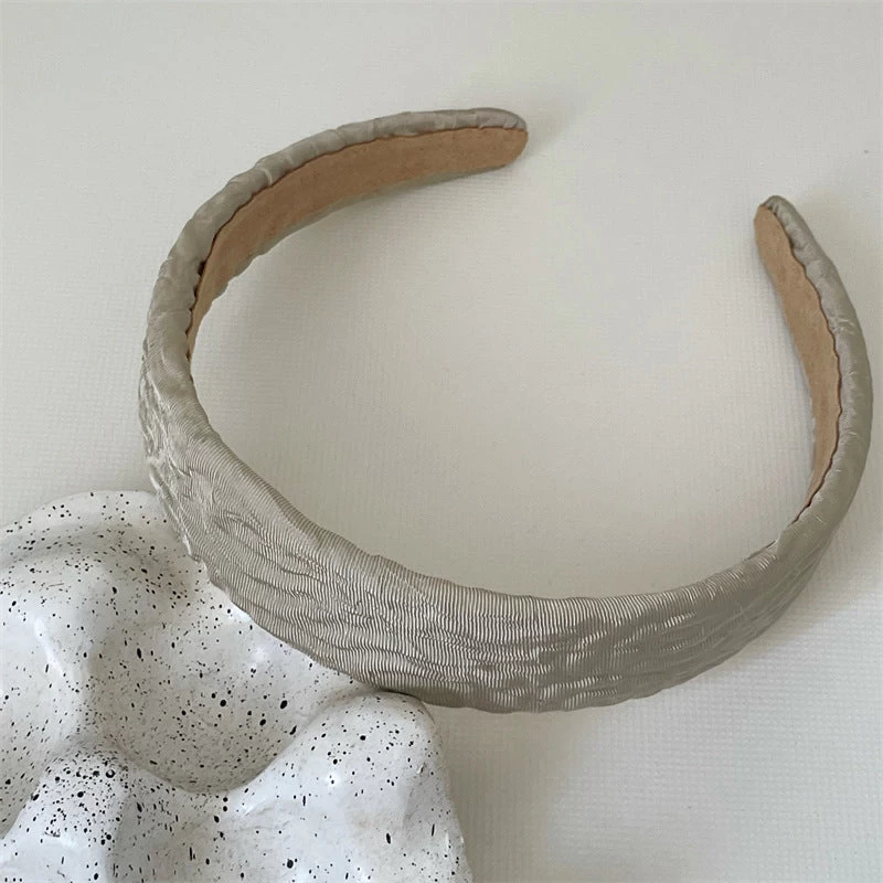 Plain Colour Crinkled Wide Headband - Image 5