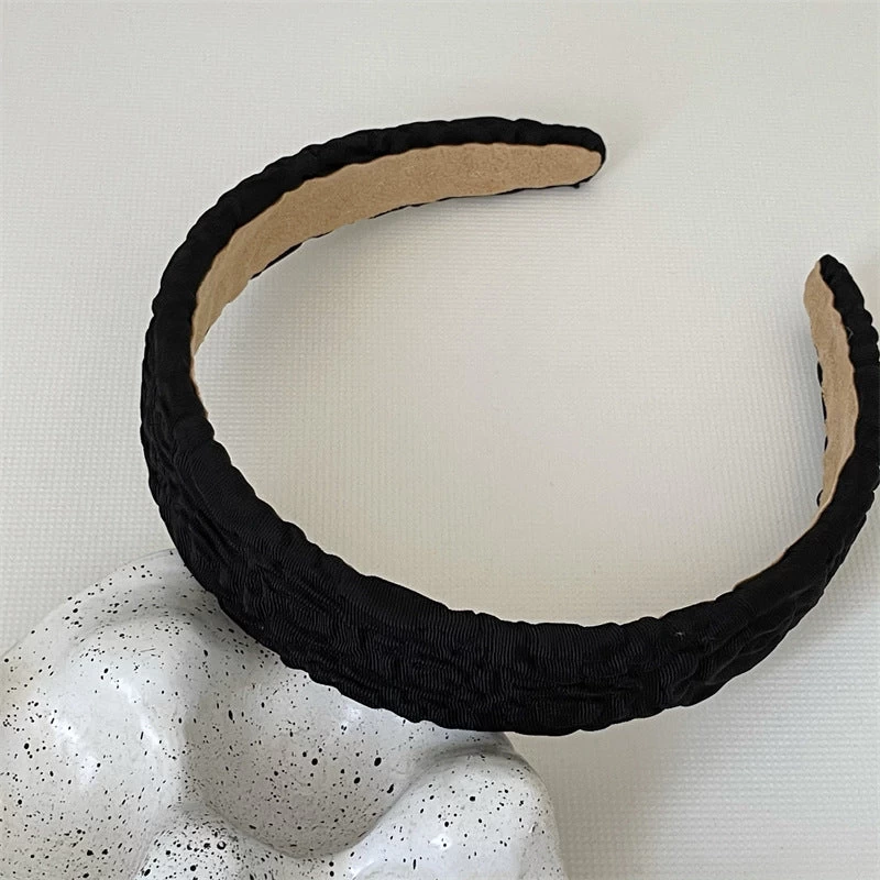 Plain Colour Crinkled Wide Headband - Image 4