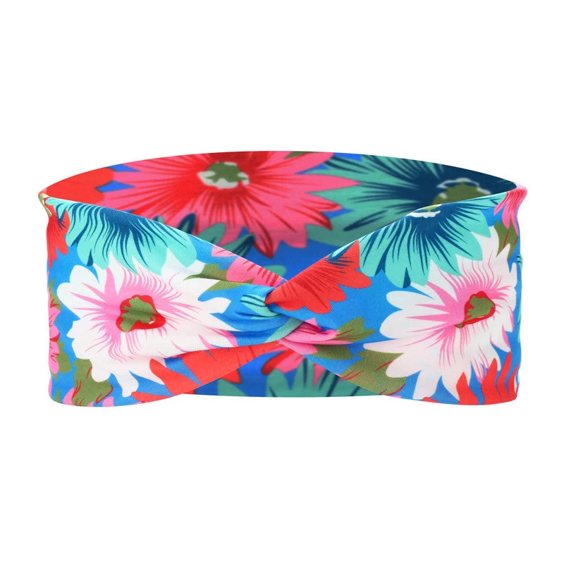 Twist Front Multicoloured Sunflowers Print Thin Headband - Image 6