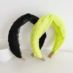 Sheer Organza Twist Top Plain Headband