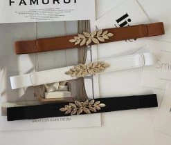Golden Leaves Stretch Belt