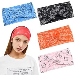 2-way Stretch Headband In Paisley Print