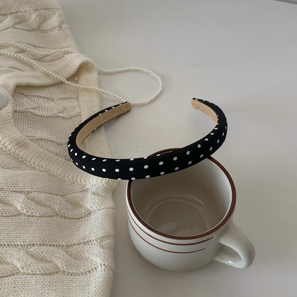 1cm Wide Printed Headband In Black White - Image 7