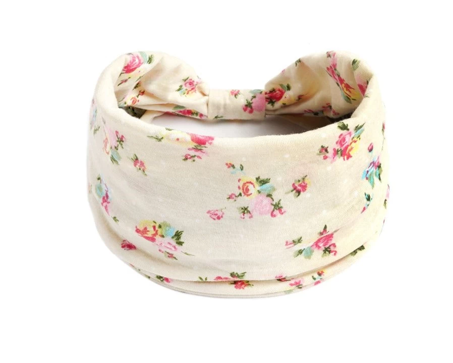 Small Flowers Printed 2-way Knotted Bandanna Hair Band - Image 3