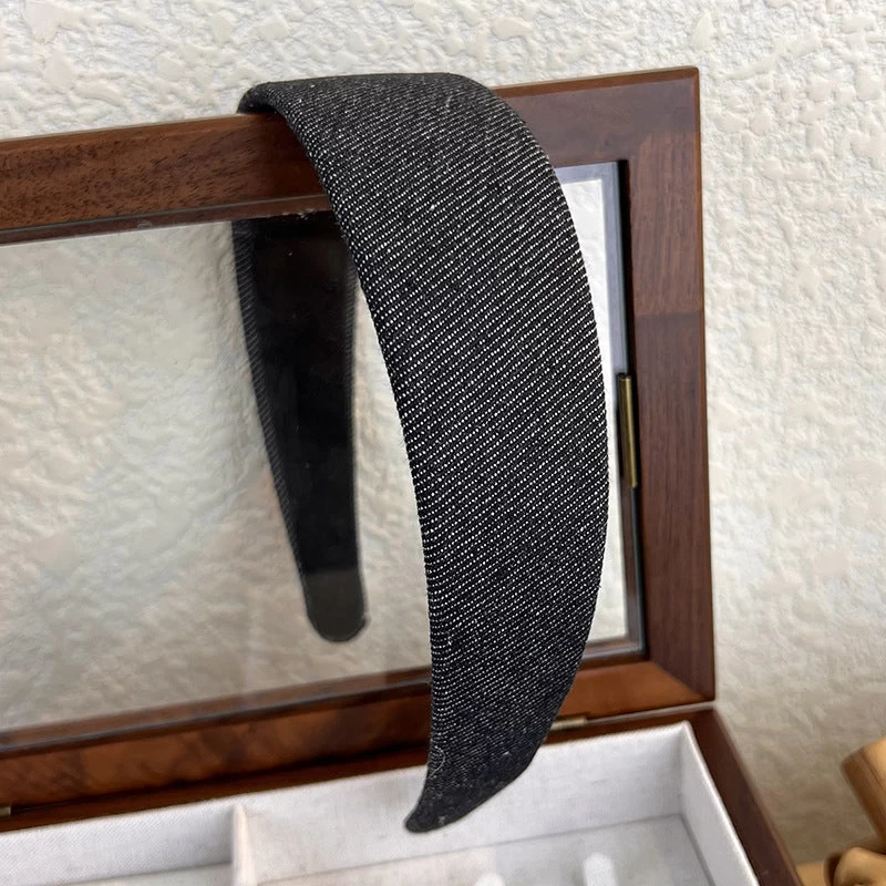 Denim Flat Wide Headband - Image 4