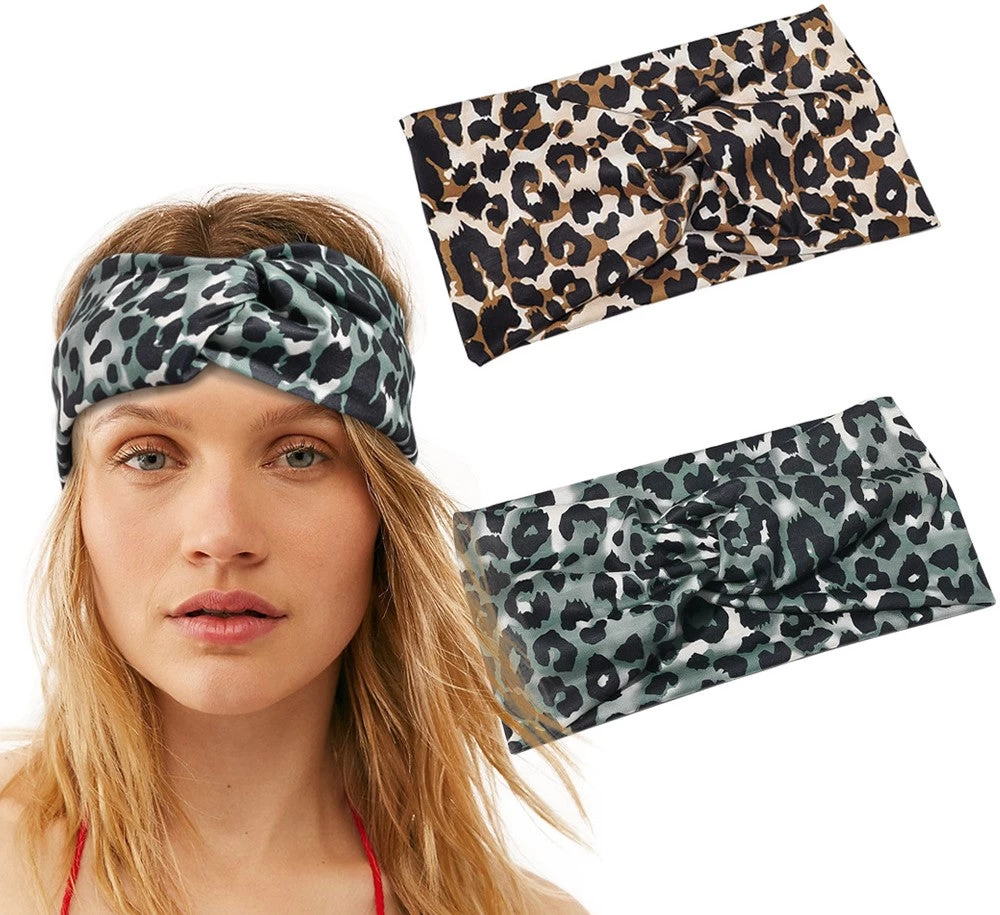 2-way Stretch Headband In Leopard Prints