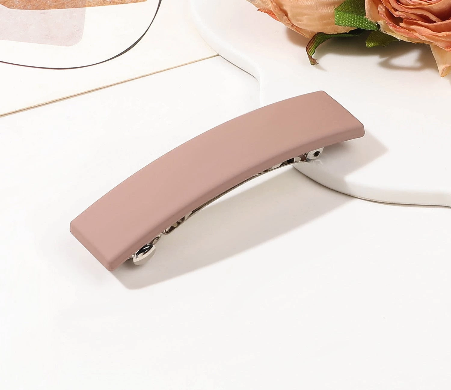 Rectangle Matte Resin Hair Barrette - Image 11