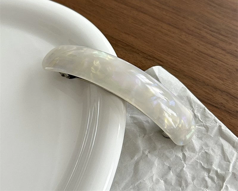 Smooth Resin Arch Rectangle Barrette - Image 11