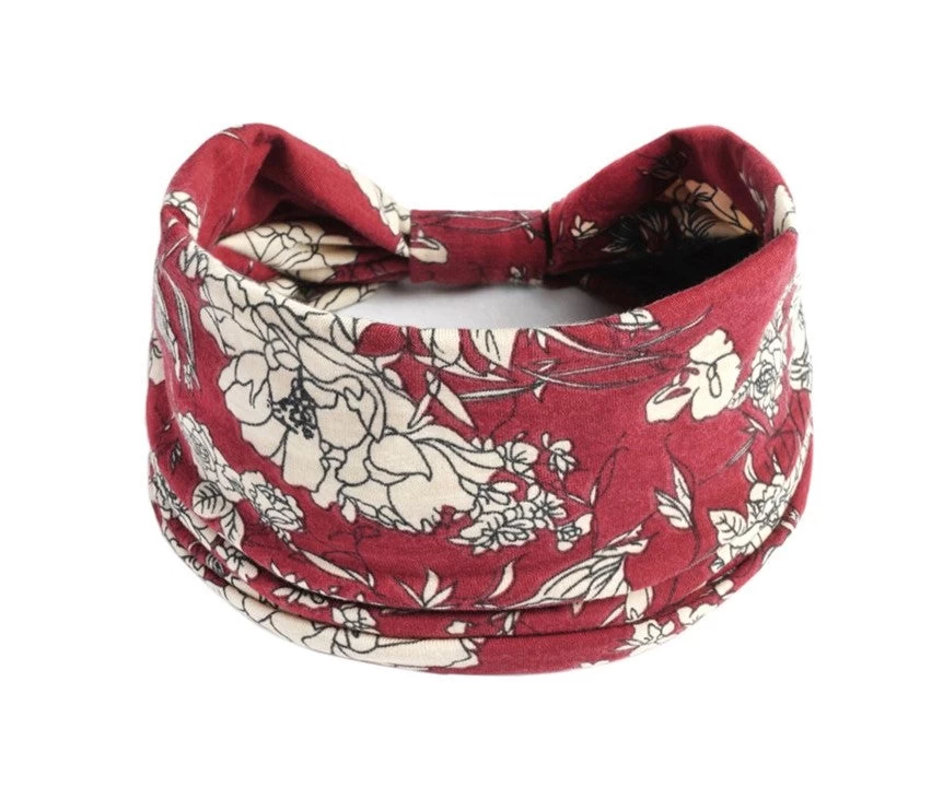 Peony Printed 2-way Knotted Bandanna Hair Band - Image 5