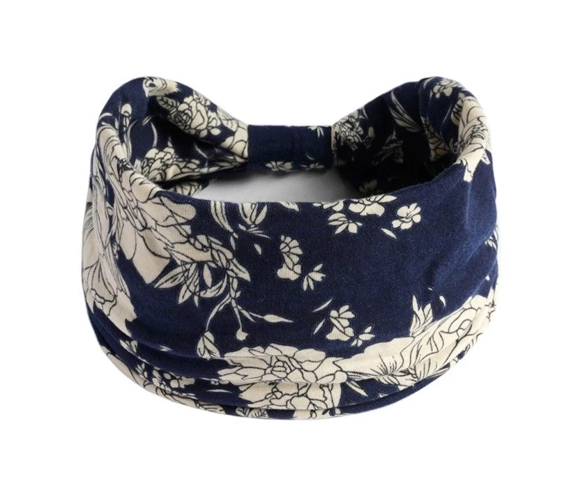 Peony Printed 2-way Knotted Bandanna Hair Band - Image 6