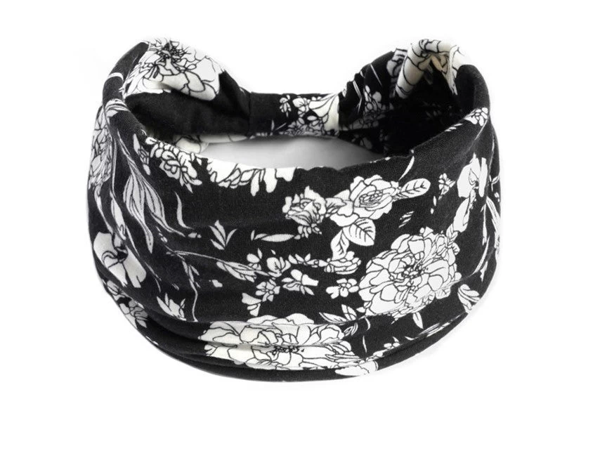 Peony Printed 2-way Knotted Bandanna Hair Band