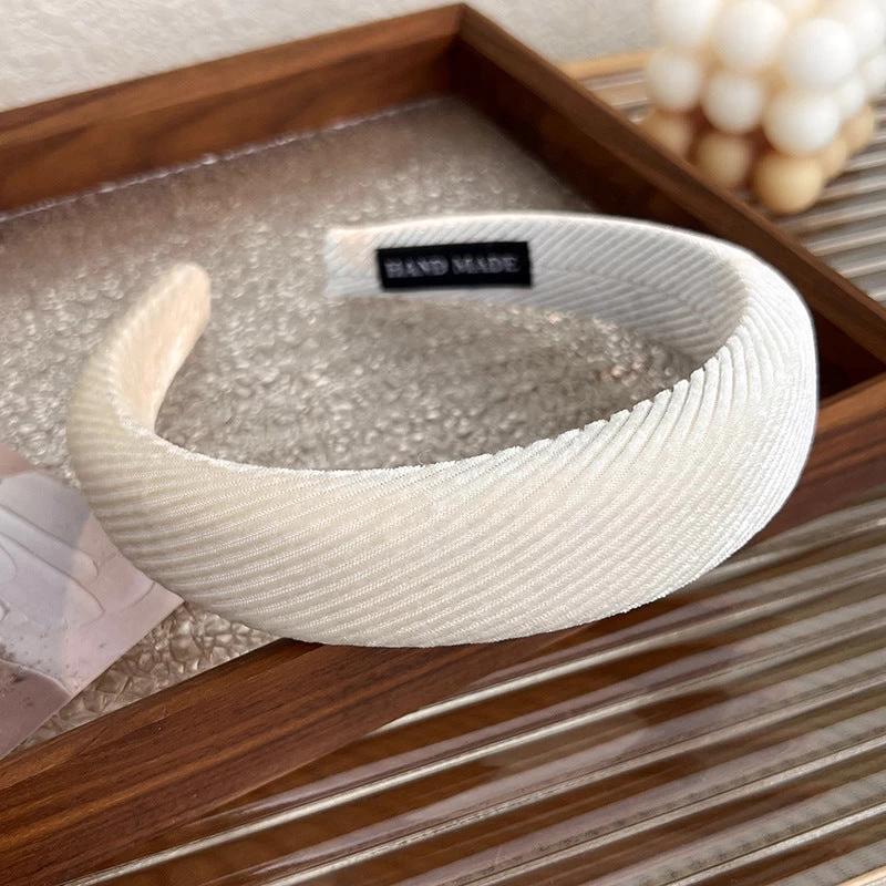 Corrugated Velvet Thinly Padded Velvet Headband - Image 5