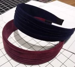 Pleated Suede Wide Headbands