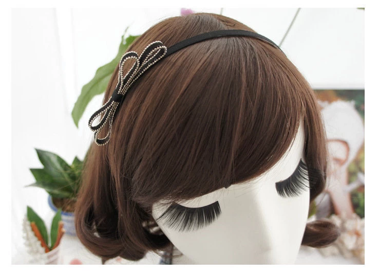Suede Slim Headband With Bow - Image 3
