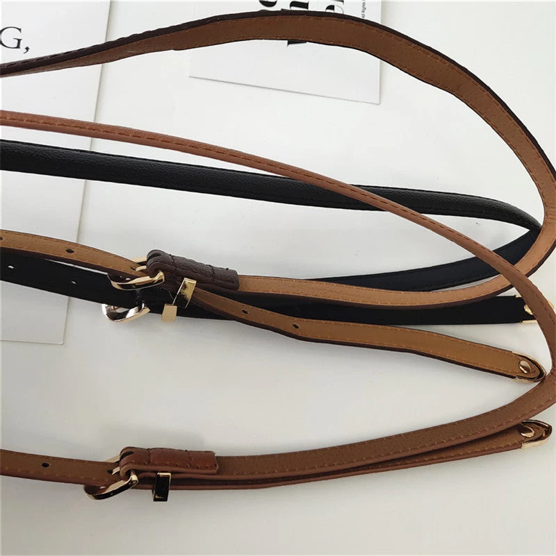 Solid Leather Thin Buckle Belt - Image 7