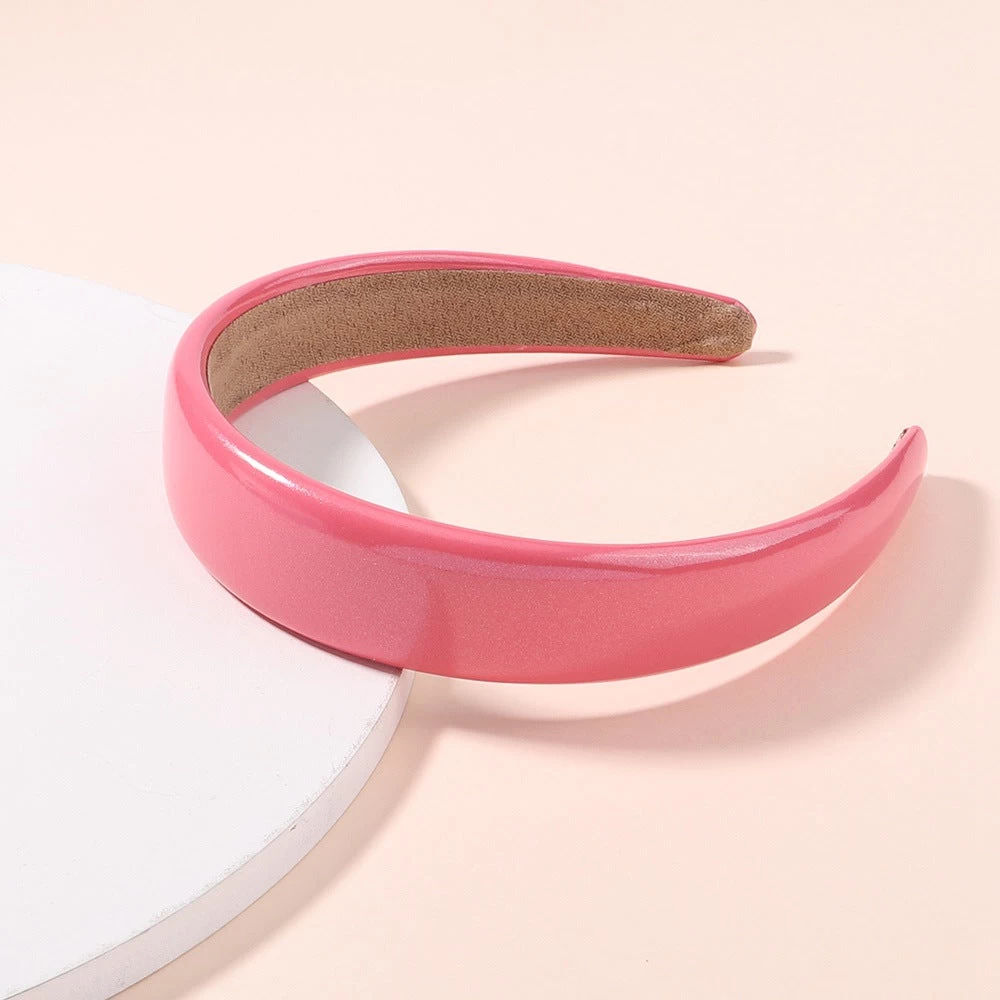 3cm Wide Glossy Leather Headband - Image 4