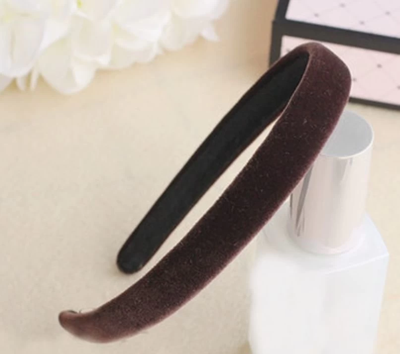 Plain Colours Slim Velvet Headband - Image 5