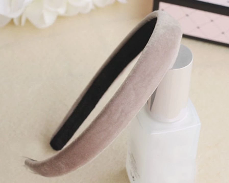 Plain Colours Slim Velvet Headband - Image 3