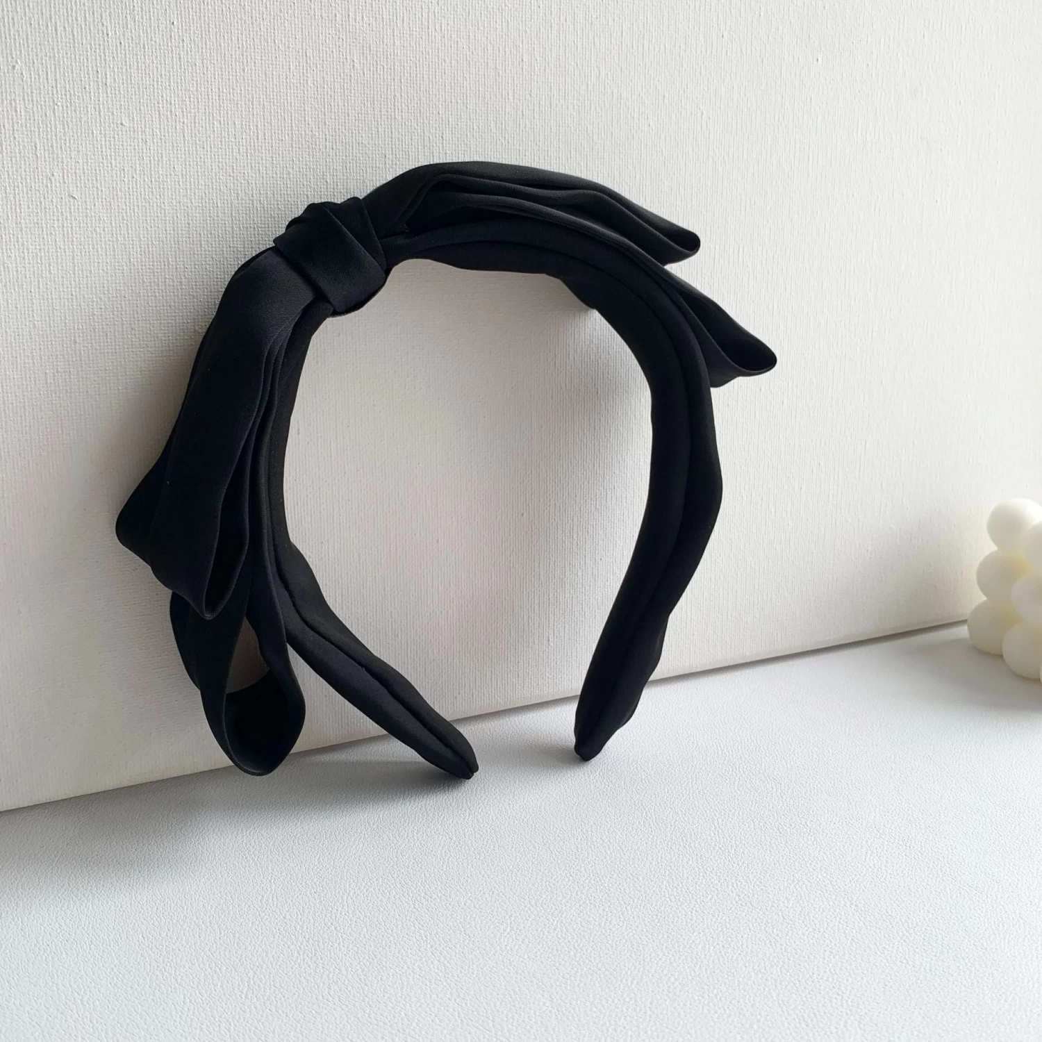 Soft Headband With Large Bow In Plain Colours