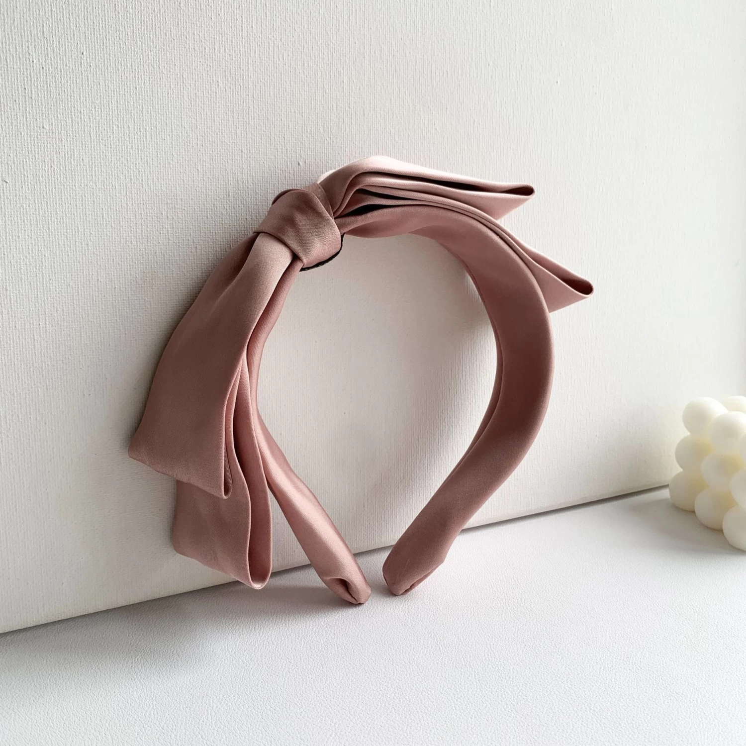 Soft Headband With Large Bow In Plain Colours - Image 5