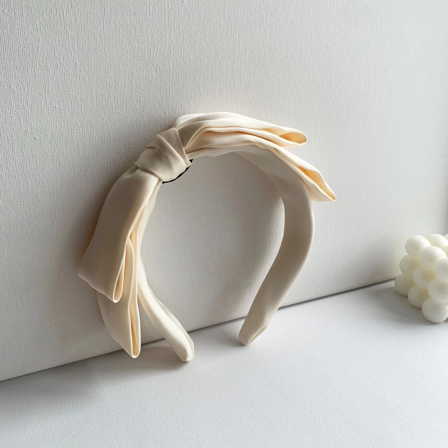 Soft Headband With Large Bow In Plain Colours - Image 6