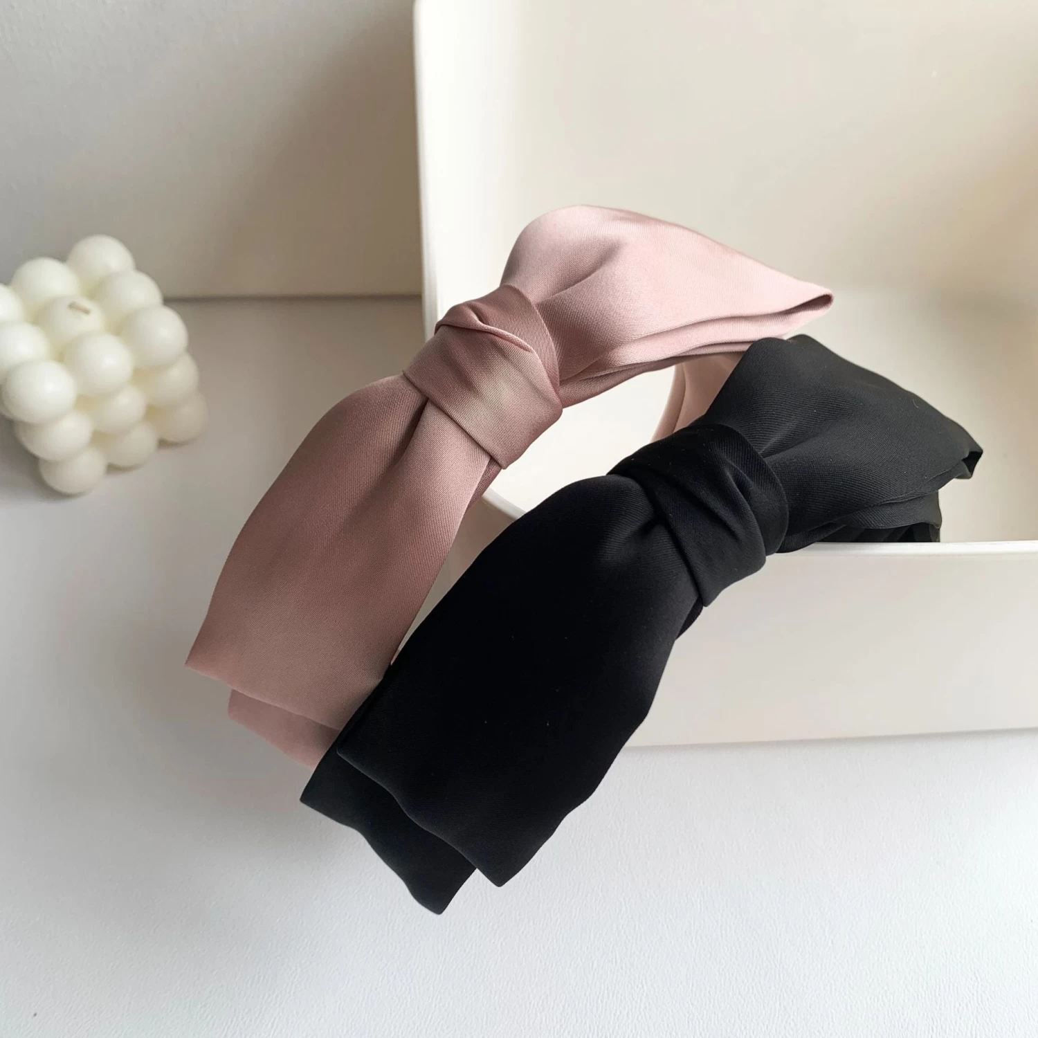 Soft Headband With Large Bow In Plain Colours - Image 4