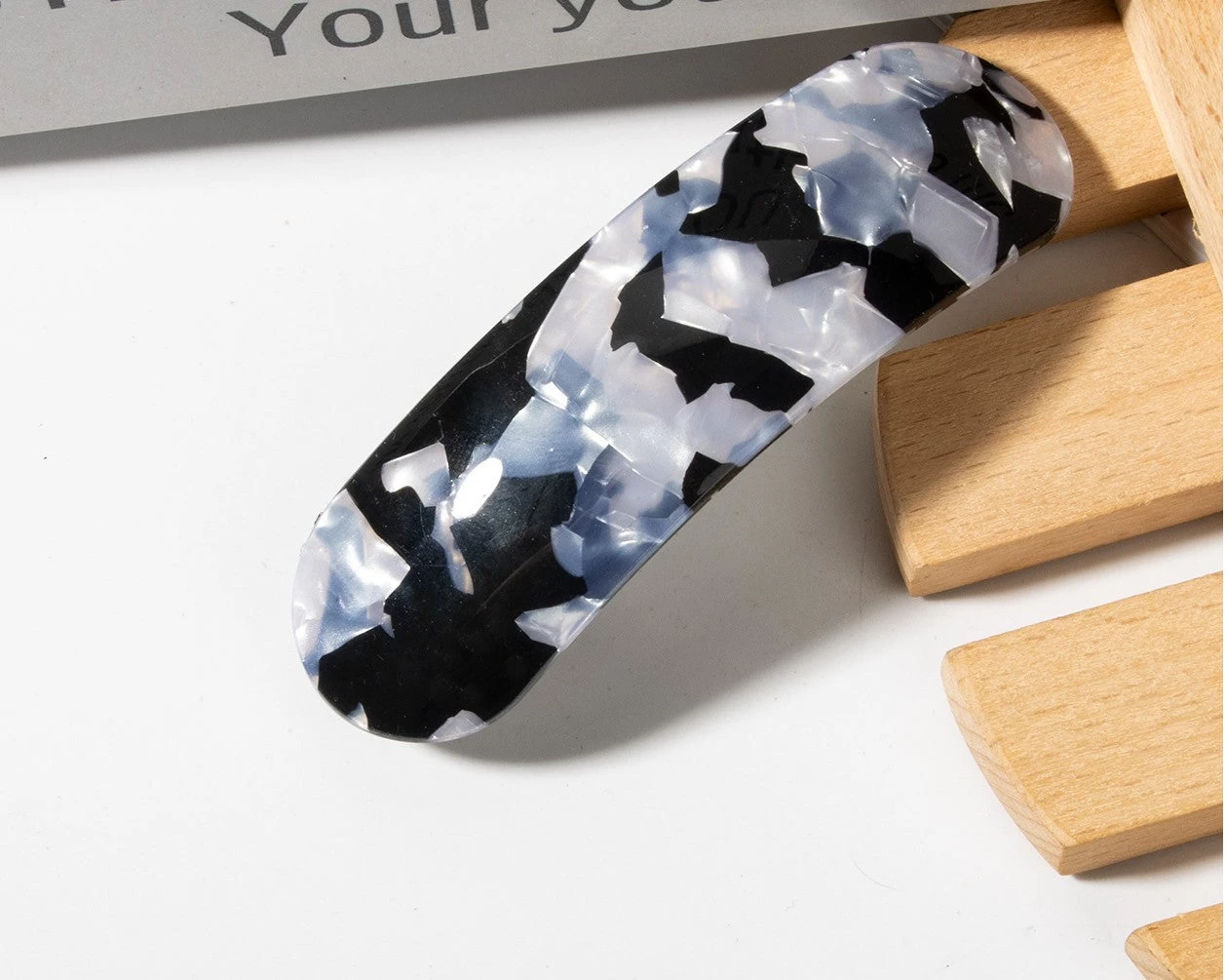 Acrylic Arch Hair Barrette - Image 2