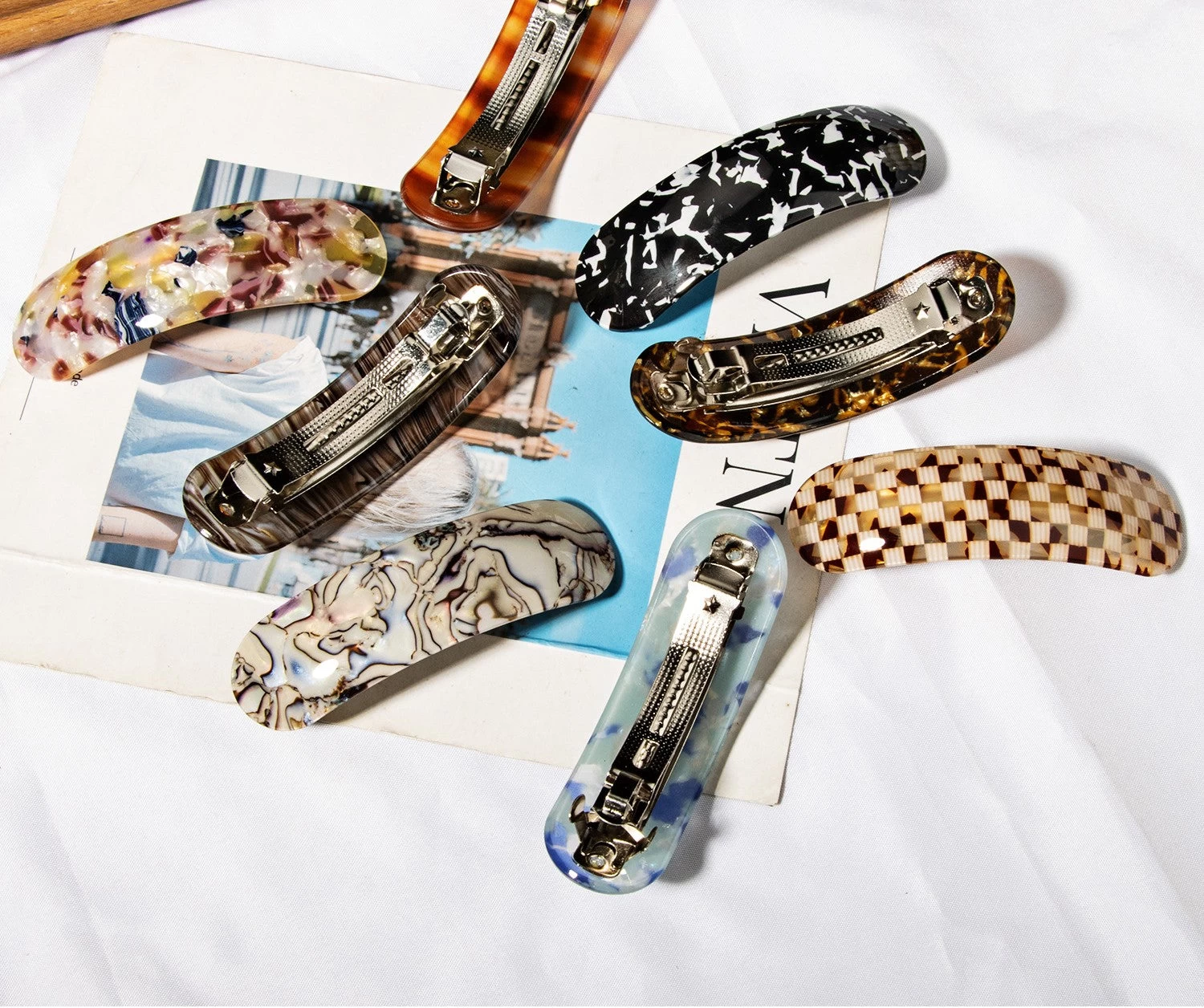 Acrylic Arch Hair Barrette - Image 5