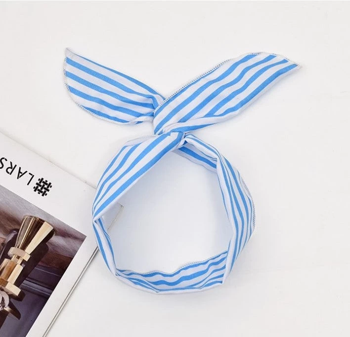 Strips Patterned Twist Hair Scarf - Image 2