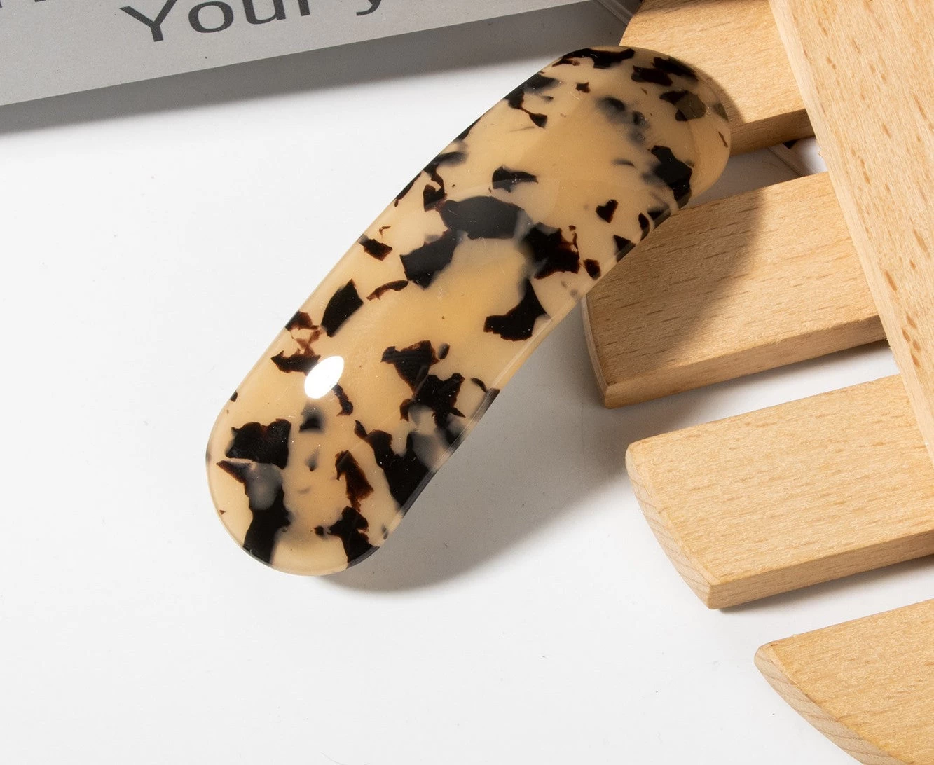 Acrylic Arch Hair Barrette - Image 3