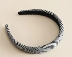 Soft Cotton Plaids Patterned Thinly Padded Headband