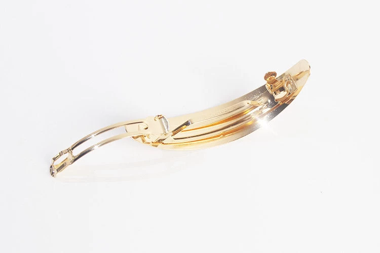 Oval Barrette In Matte Metal - Image 4