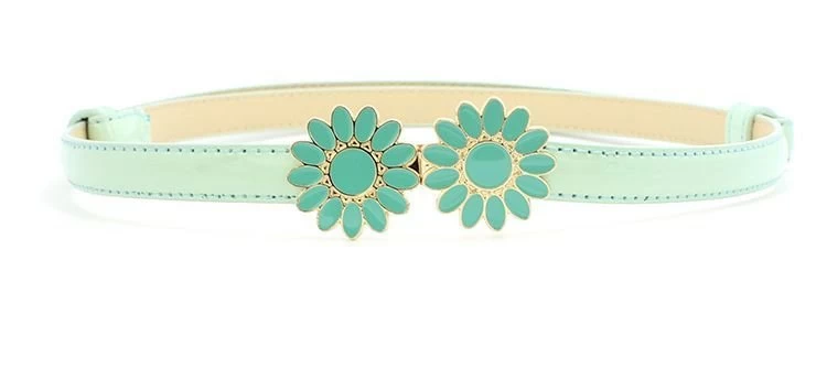 Daisy Flowers Buckle Leather Belt - Image 4