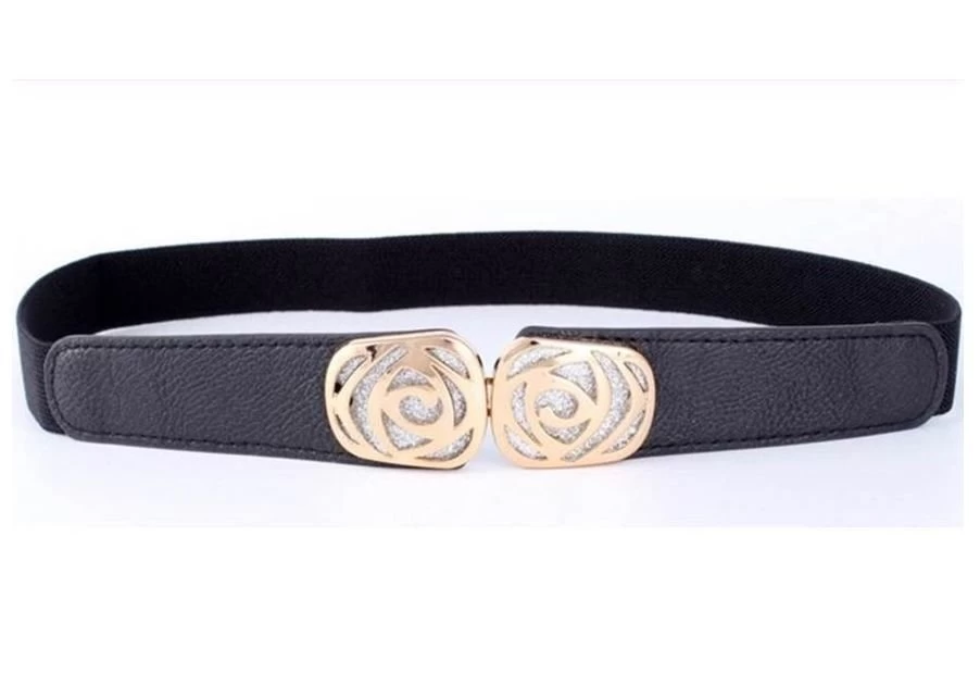 Glitter Rose Stretch Belt