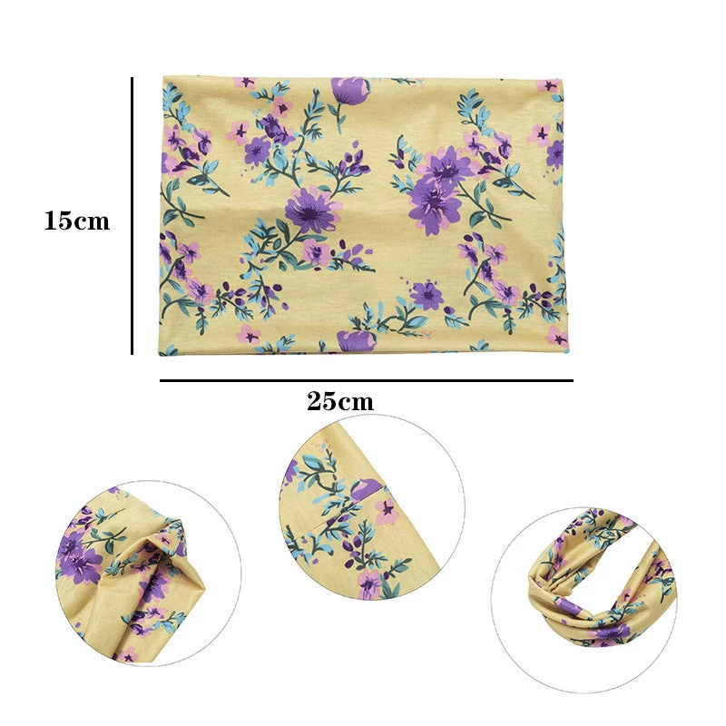 Multi Flowers Print Loop Hair Band - Image 6
