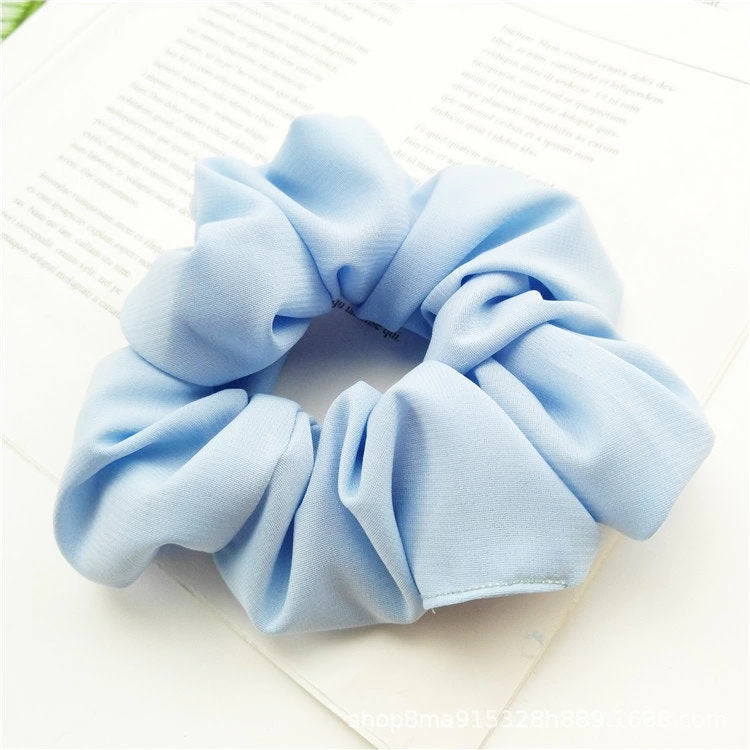 Macaroon Chiffon Plain Scrunchies - Image 6