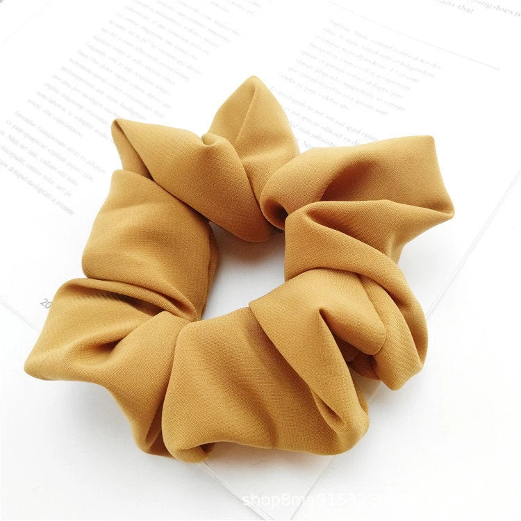 Macaroon Chiffon Plain Scrunchies - Image 8
