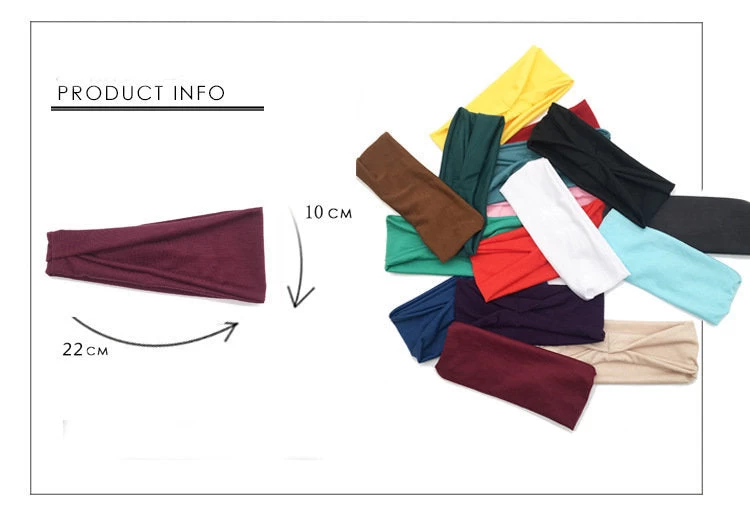 Plain Sporty Bandanna Headband - Image 3