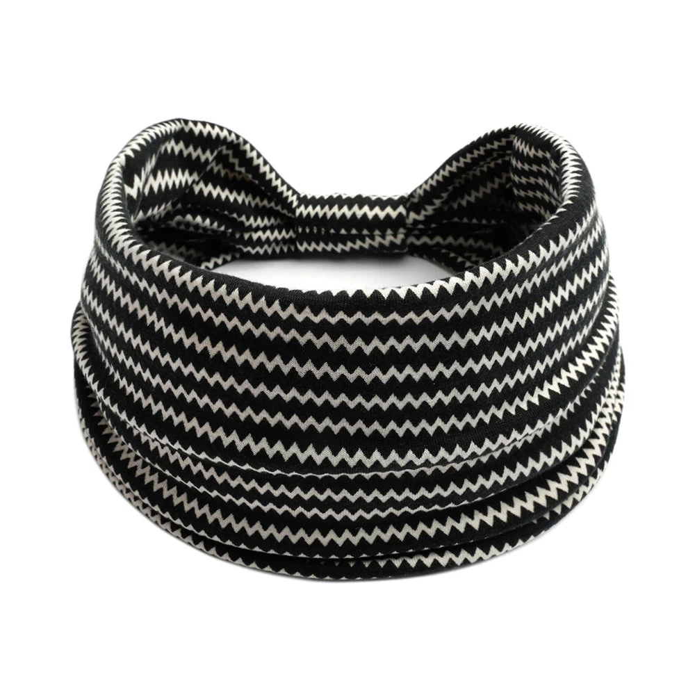 Wavy Strips Print 2-way Bandanna Hair Band