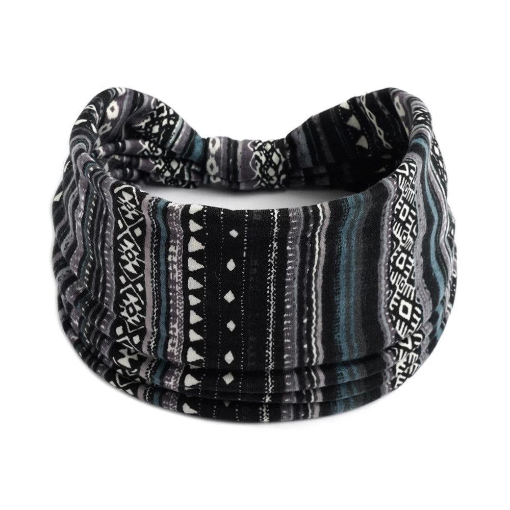 Multicolour Strips Printed 2-way Bandanna Hair Band - Image 3