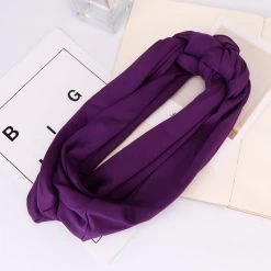 Stretch Jersey Braids Front Double Cross Turban Hairband