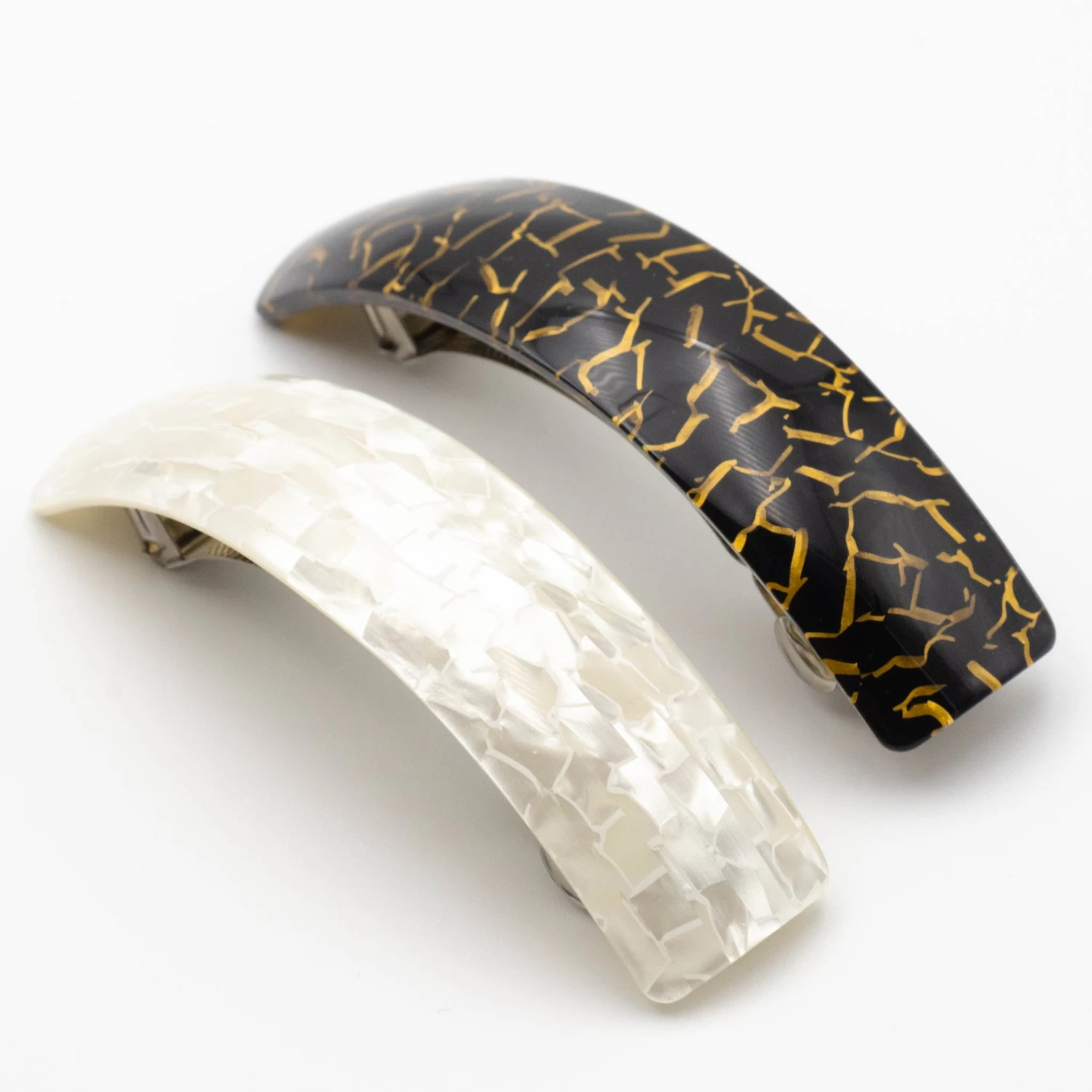 Patterned Arch Rectangle Hair Barrette - Image 2