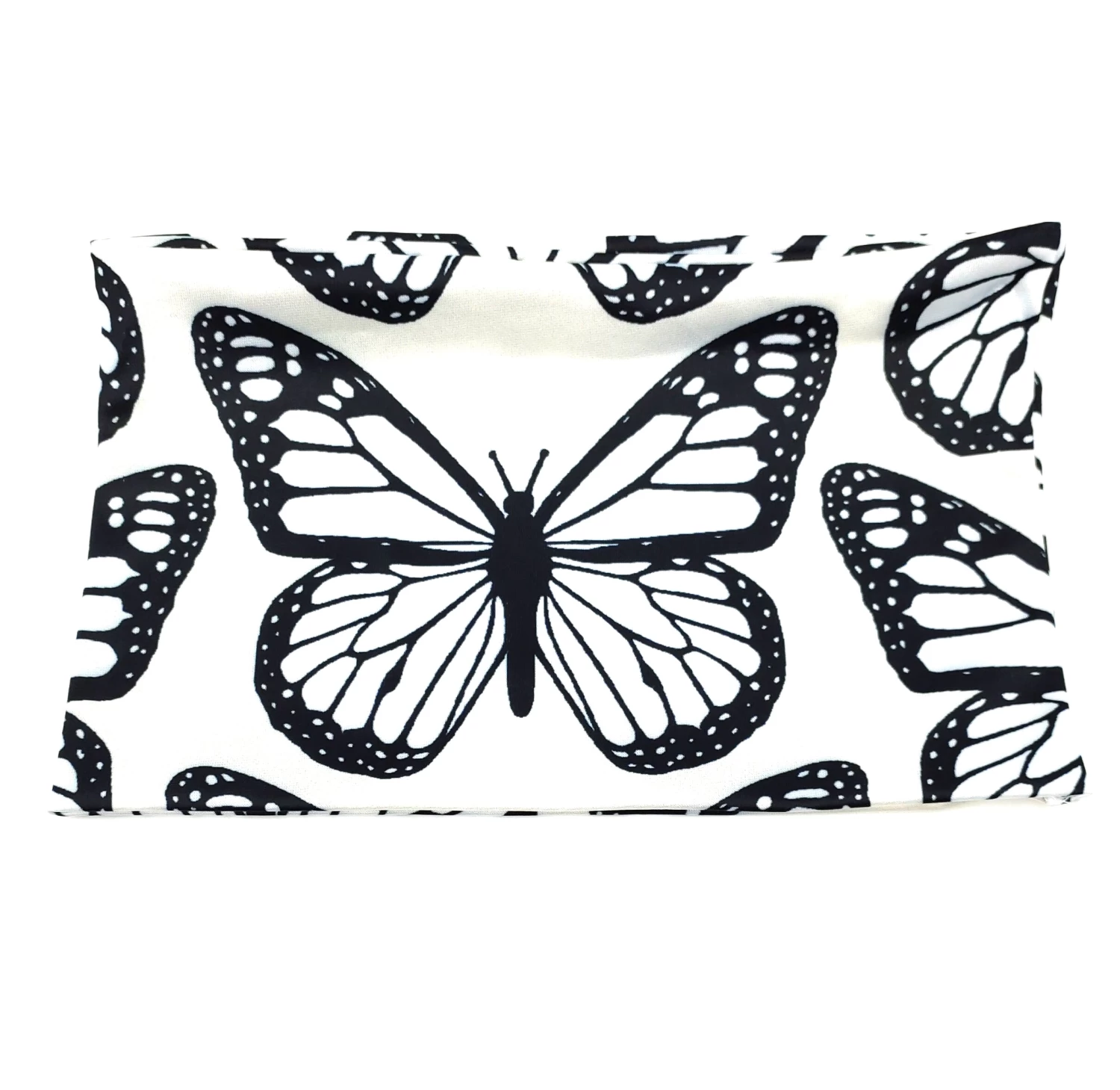 Black White Butterflies Patterned Wide Loop Headband - Image 3
