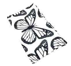 Black White Butterflies Patterned Wide Loop Headband
