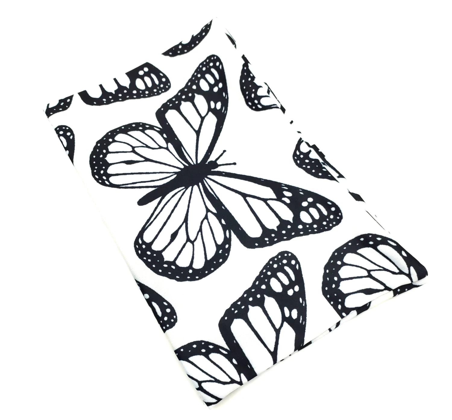 Black White Butterflies Patterned Wide Loop Headband